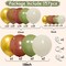 157PCS Brown And Green Balloon Garland Kit Olive Green Coffee White Sand Sage Green Brown Beige Gold Metallic Latex Balloons For Woodland Baby Shower Safari Jungle Wild One Birthday Party